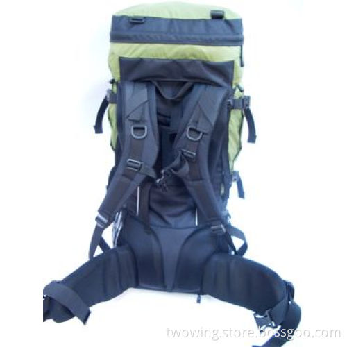Hiking backpack with functional waist belt and back system